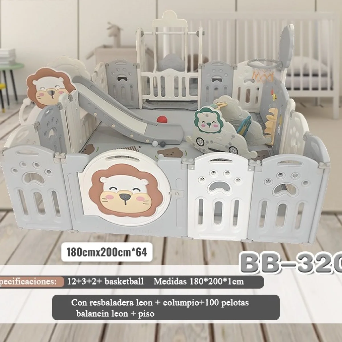 BB 320 beautiful corral con juegos didácticos leon