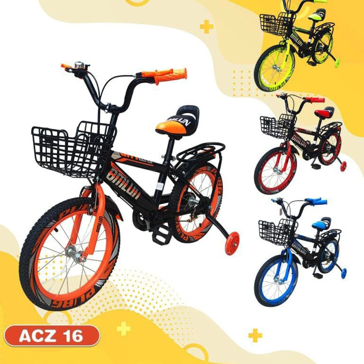 Bicicleta Aro 16 con parrilla thalon