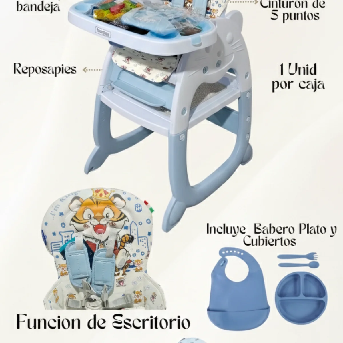 mesa de comer 3 en 1 para el engreído