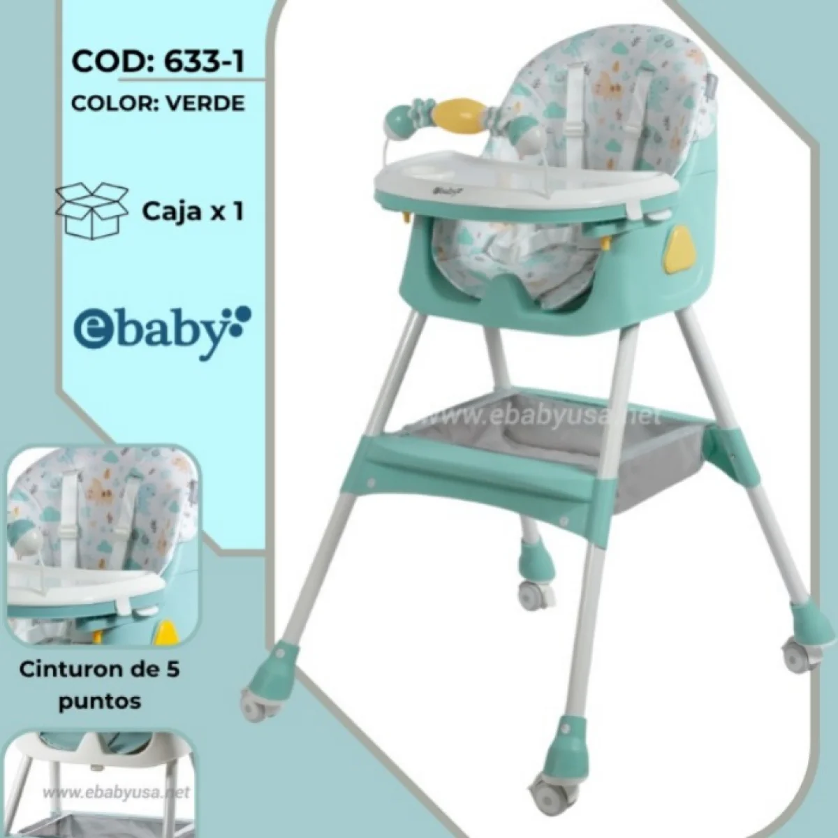 silla de comer daly ebaby