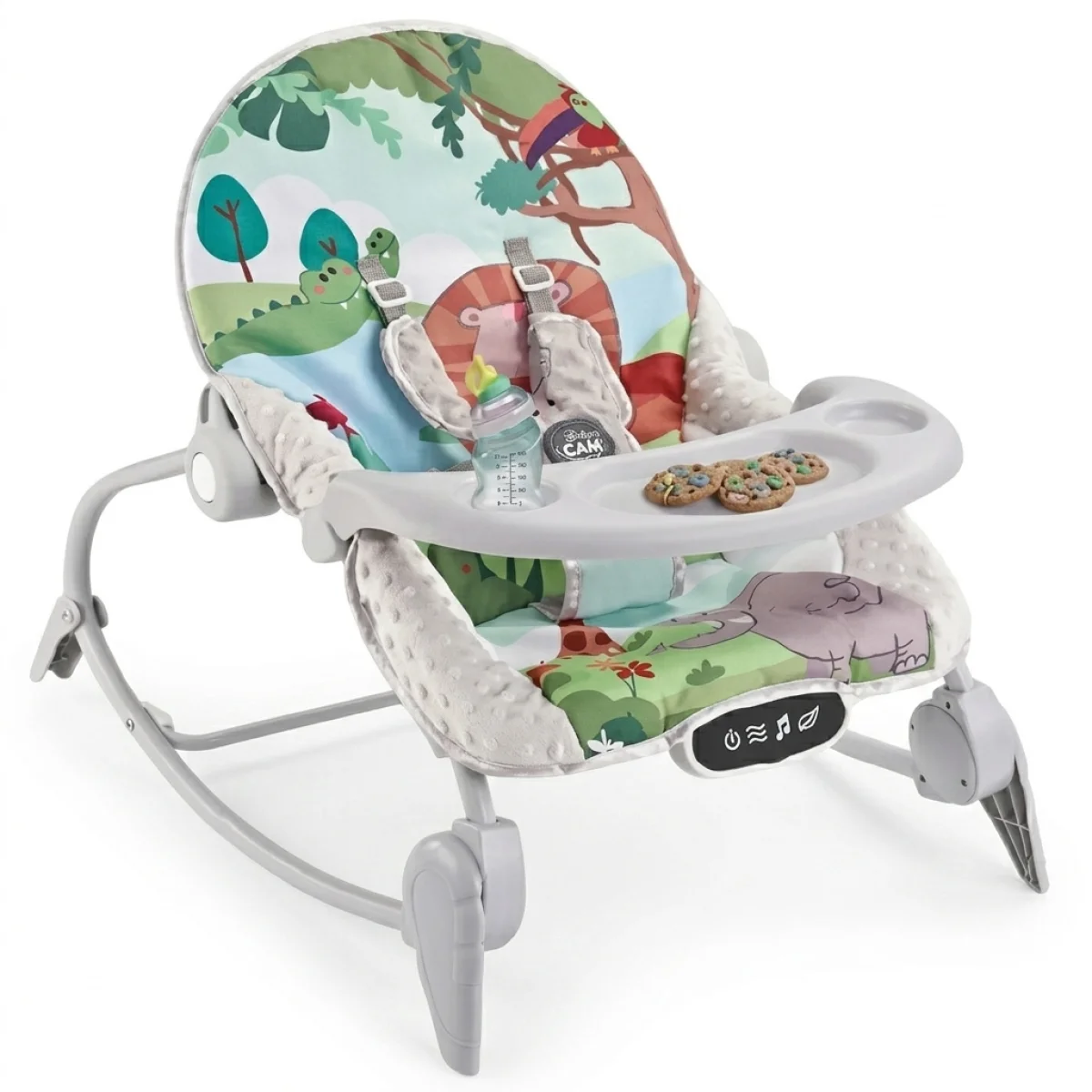Silla Mecedora 3 en 1 Baby CAM rojo-verde-rosado